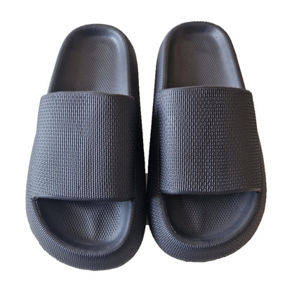 Black - Back - Keanu Unisex Adult Cloud Chunky Sliders