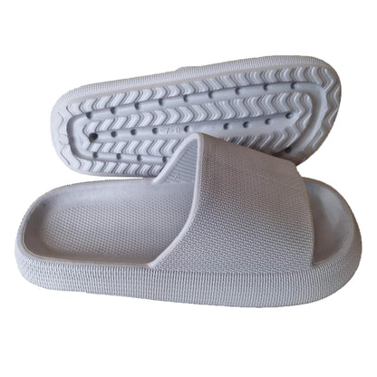 Grey - Side - Keanu Unisex Adult Cloud Chunky Sliders