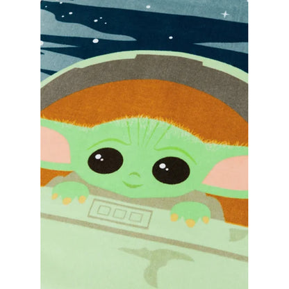 Blue-Orange - Back - Star Wars: The Mandalorian Baby Yoda Towel