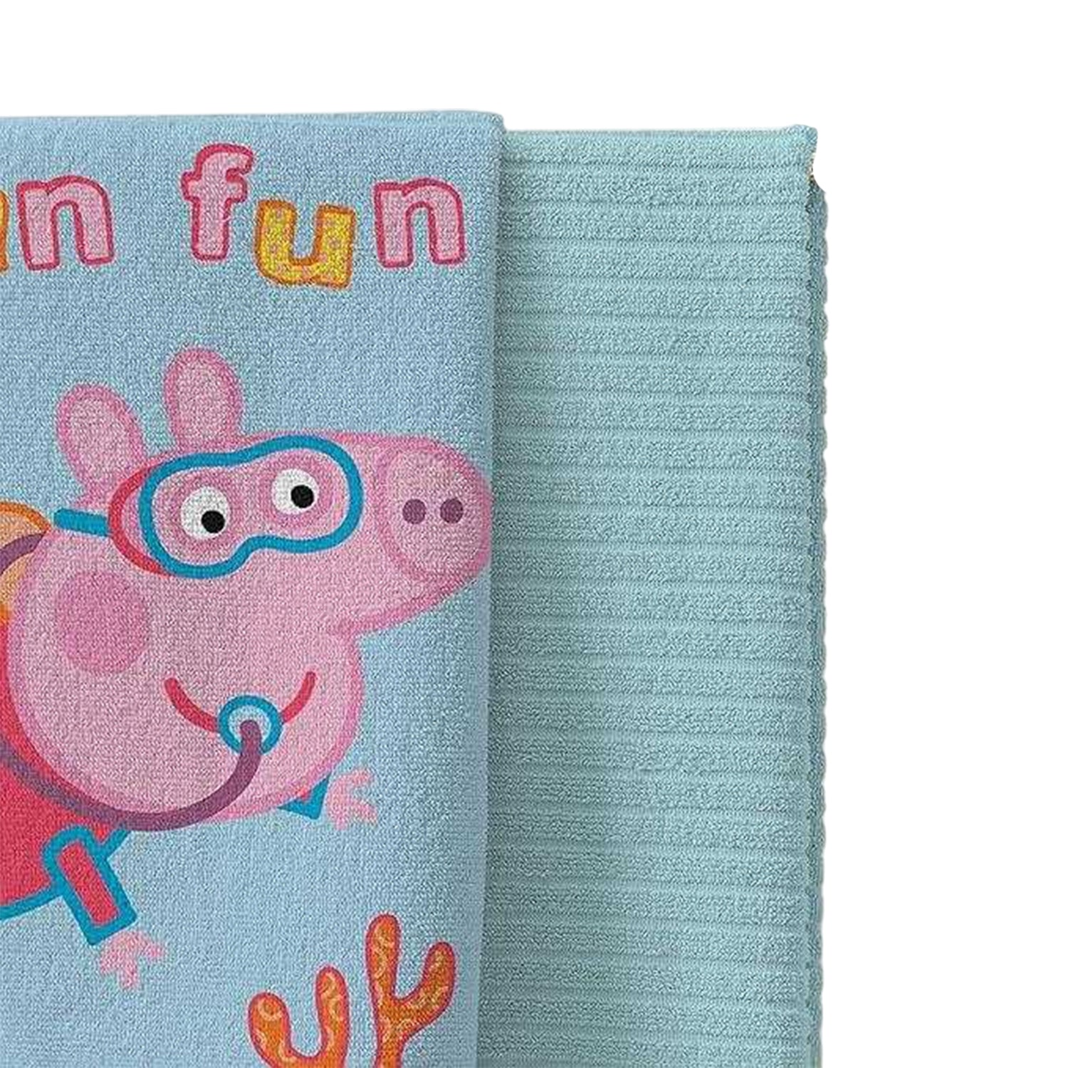 Sky Blue-Pink - Back - Peppa Pig Ocean Fun Towel