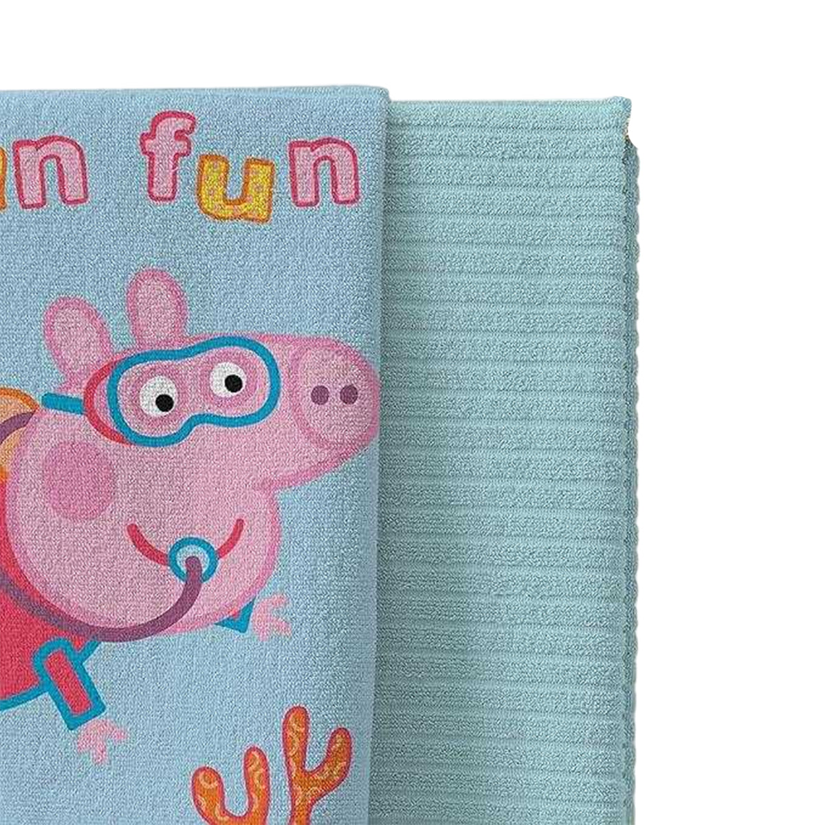 Sky Blue-Pink - Back - Peppa Pig Ocean Fun Towel