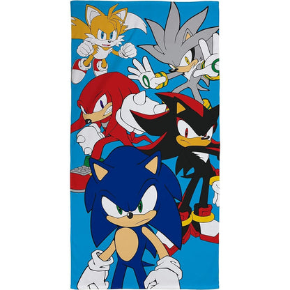 Multicoloured - Front - Sonic The Hedgehog Characters Towel