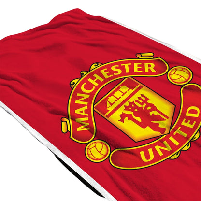 Red - Back - Manchester United FC Glory Crest Towel