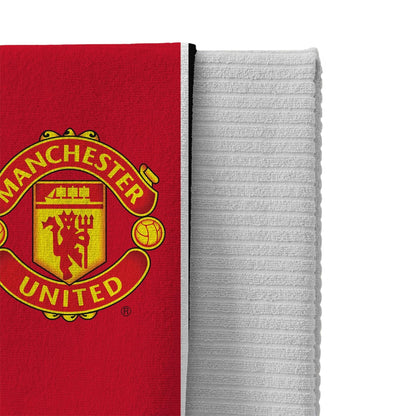 Red - Side - Manchester United FC Glory Crest Towel