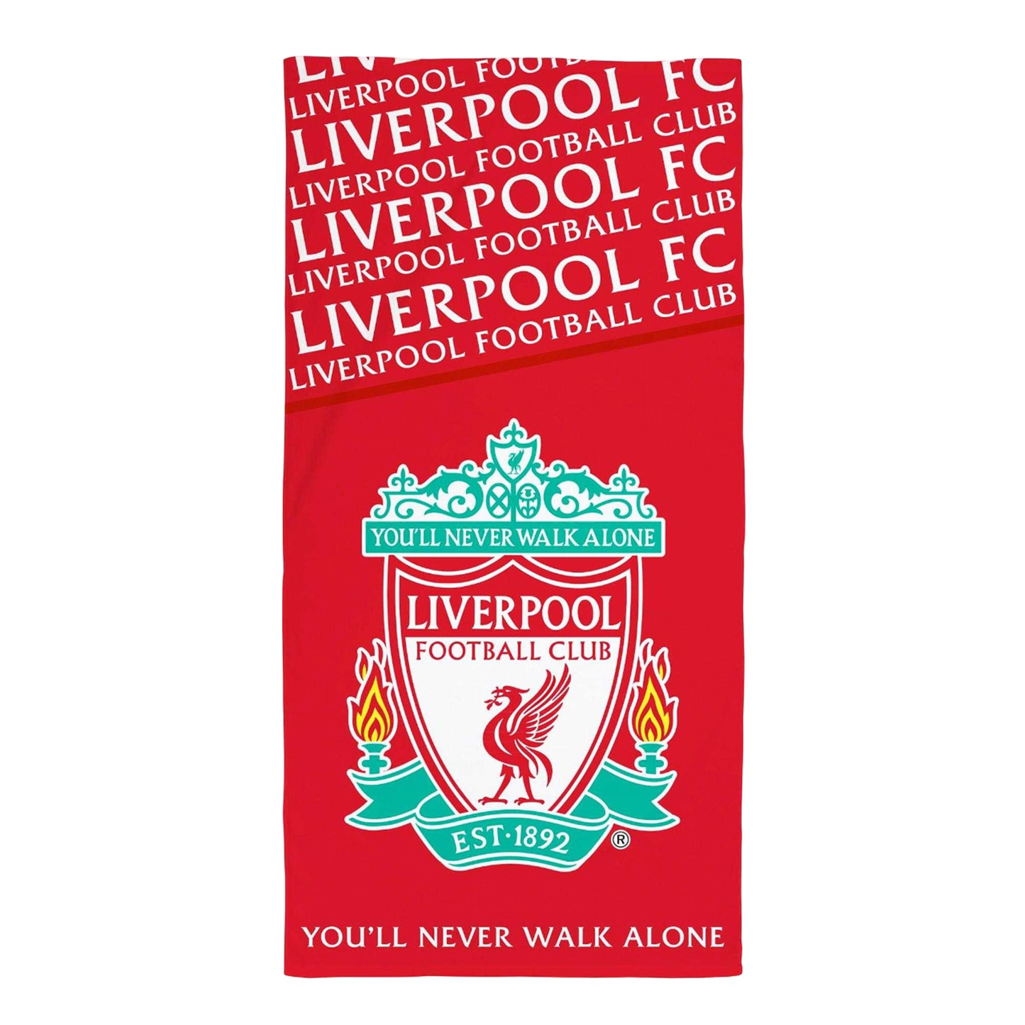 Red - Front - Liverpool FC Crest Towel