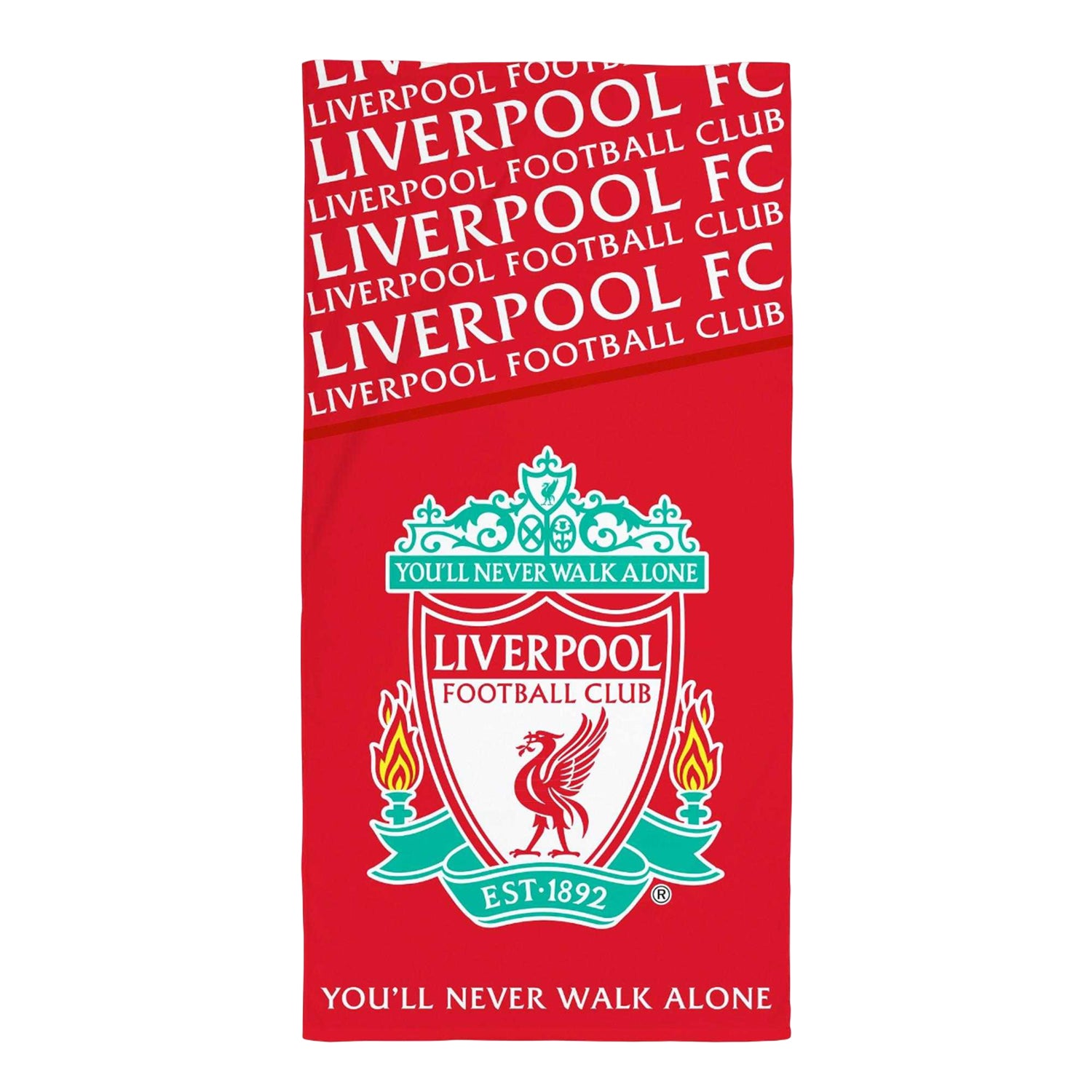 Red - Front - Liverpool FC Crest Towel