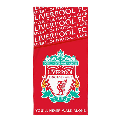 Red - Front - Liverpool FC Crest Towel