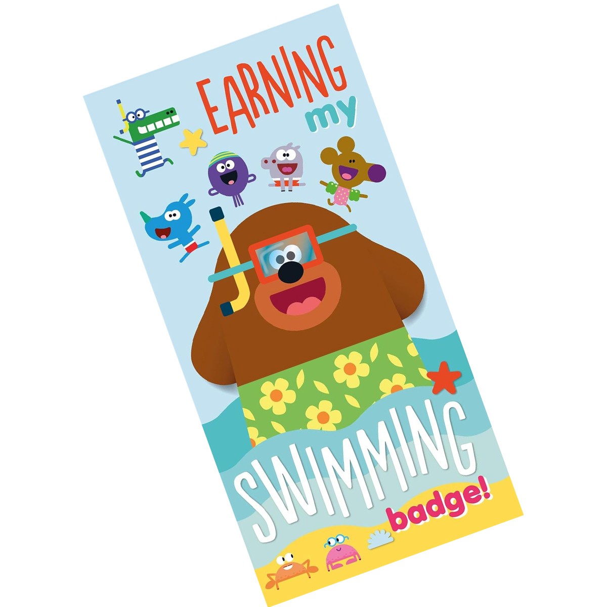 Multicoloured - Back - Hey Duggee Swimming Badge Characters Towel