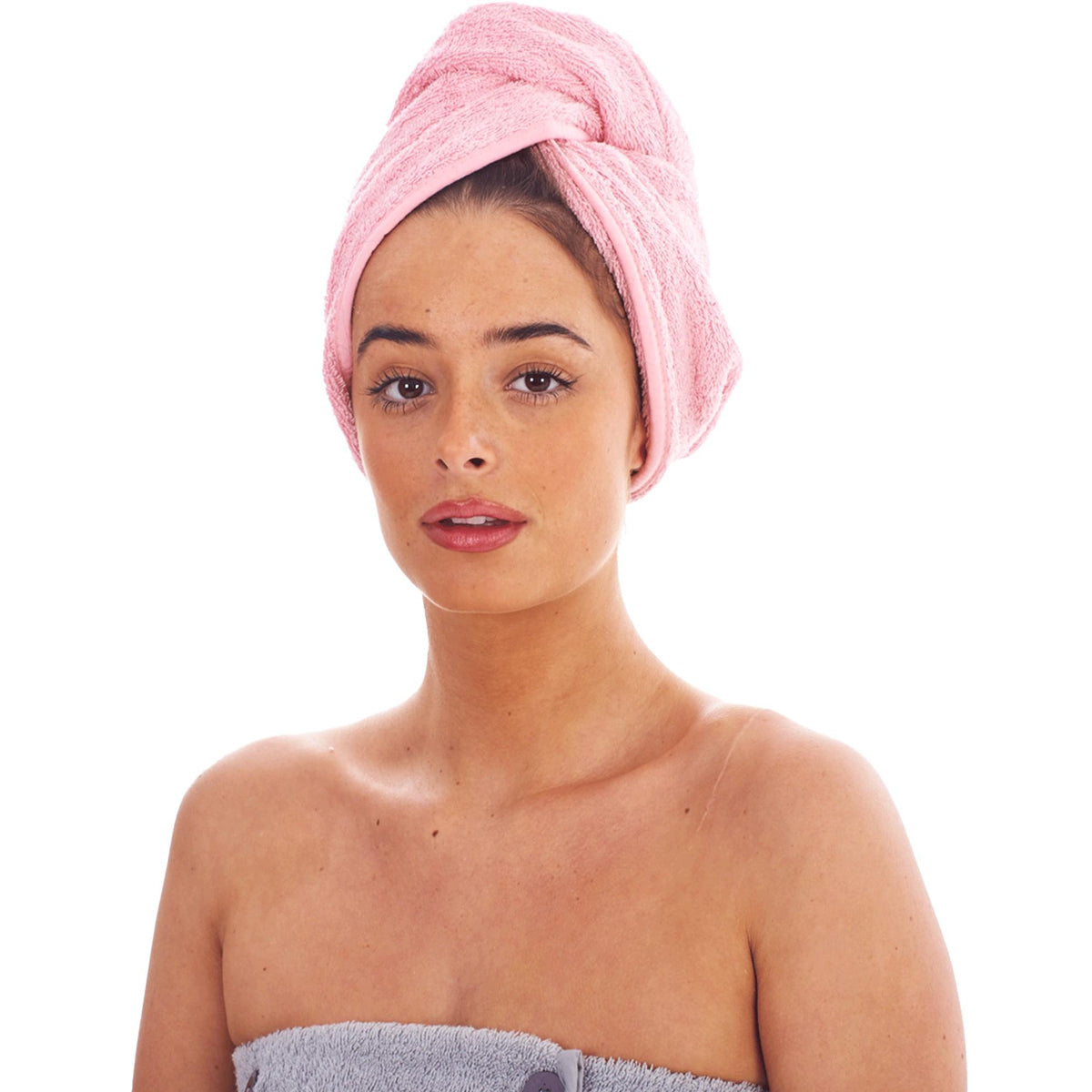 Berry-Lilac-Pink - Side - Keanu Turban Cotton Towel (Pack of 3)