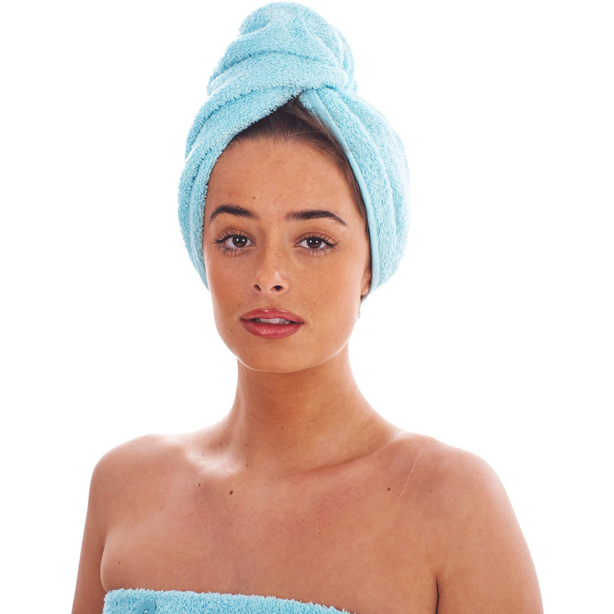 Black-Fuchsia-Aquamarine - Side - Keanu Turban Cotton Towel (Pack of 3)
