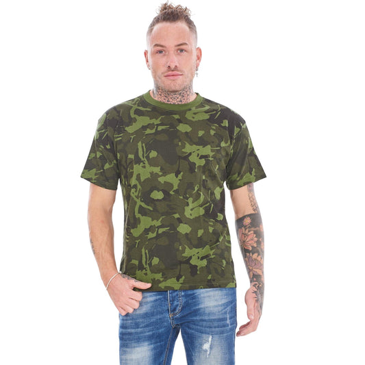 Green - Front - Keanu Mens Camouflage T-Shirt (Pack of 3)