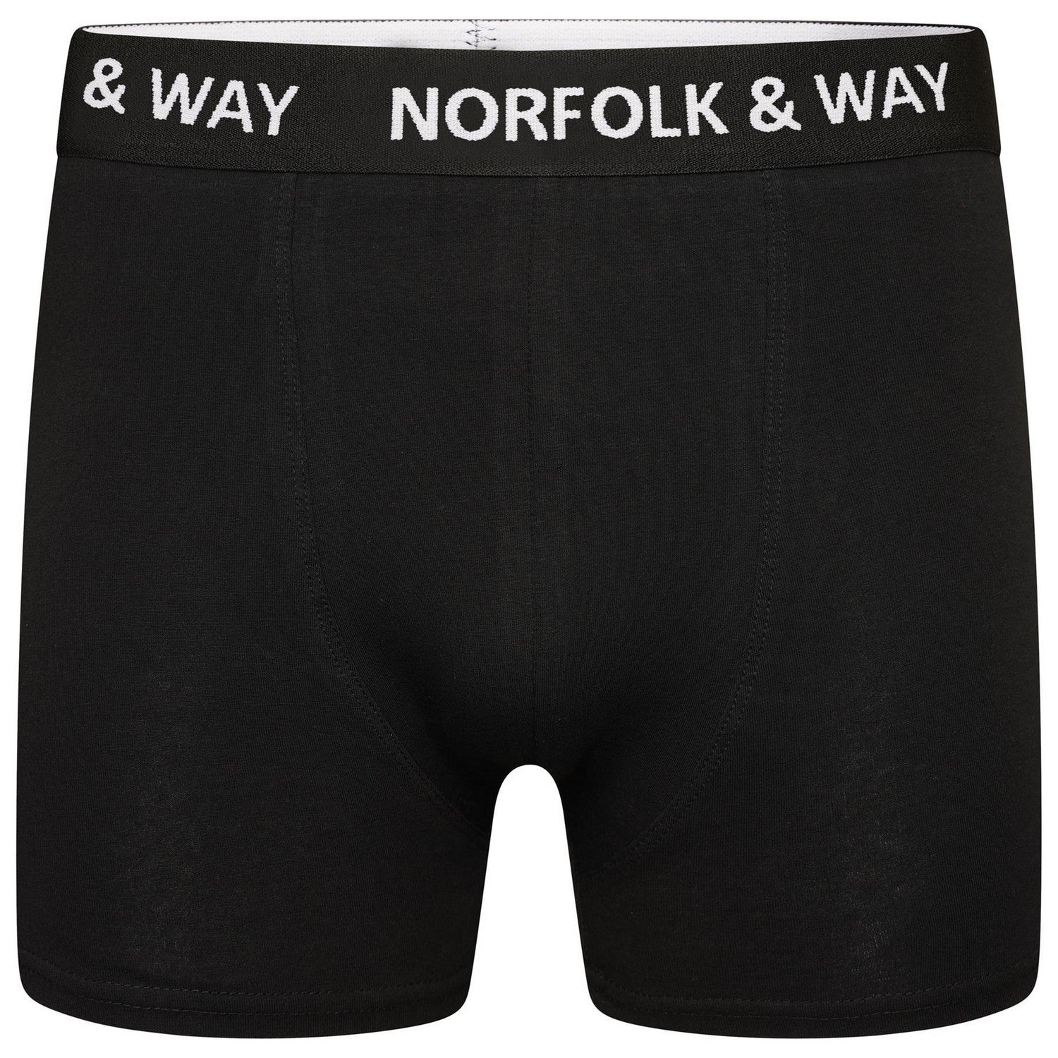 Blue-Black-Red-Royal Blue-Burgundy-Dark Grey - Lifestyle - Norfolk & Way Mens Cotton Blend Boxer Shorts (Pack of 6)
