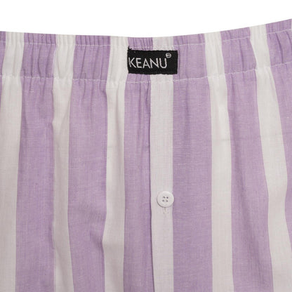 Multicoloured - Lifestyle - Keanu Mens Pastel Striped Woven Boxer Shorts (Pack of 6)