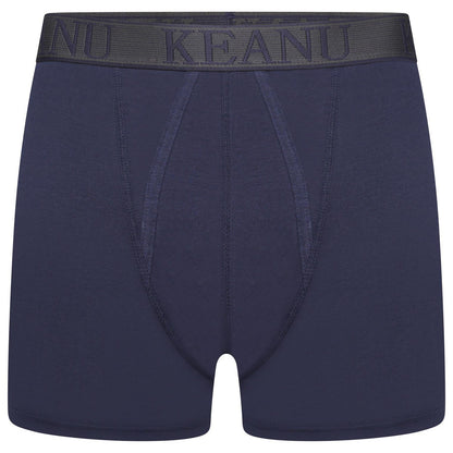 Multicoloured - Side - Keanu Mens Plain Boxer Shorts (Pack of 6)