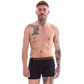 Black - Front - Harte & Soul Mens Plain Bamboo Boxer Shorts (Pack of 12)