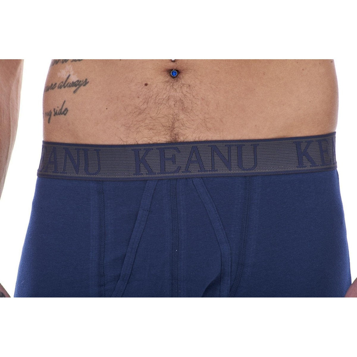 Blue - Back - Keanu Mens Boxer Shorts (Pack of 12)