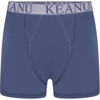 Blue - Close up - Keanu Mens Boxer Shorts (Pack of 12)