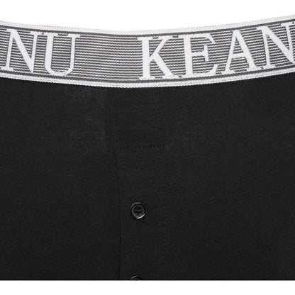 Black - Side - Keanu Mens Plain Boxer Shorts (Pack of 12)