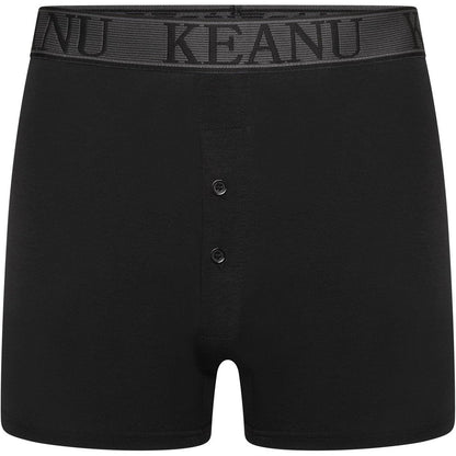 Black - Lifestyle - Keanu Mens Plain Boxer Shorts (Pack of 12)