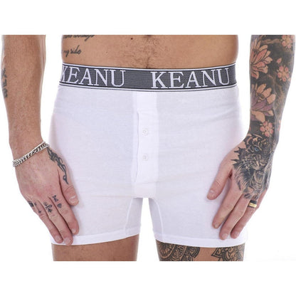 White - Pack Shot - Keanu Mens Plain Boxer Shorts (Pack of 12)