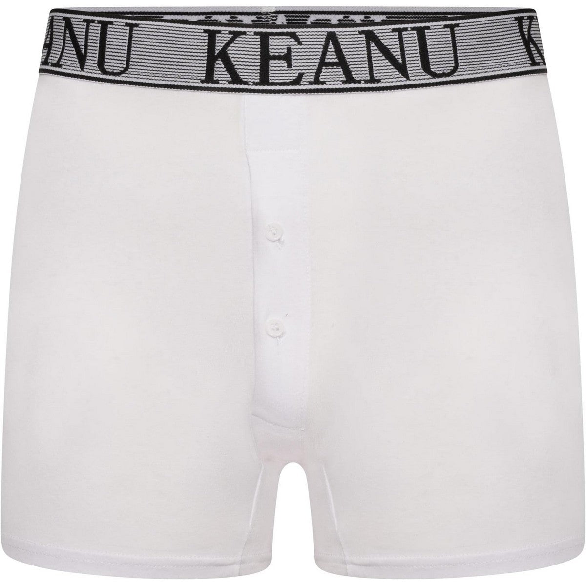 White - Side - Keanu Mens Plain Boxer Shorts (Pack of 12)