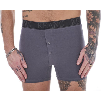 Blue - Close up - Keanu Mens Plain Boxer Shorts (Pack of 12)