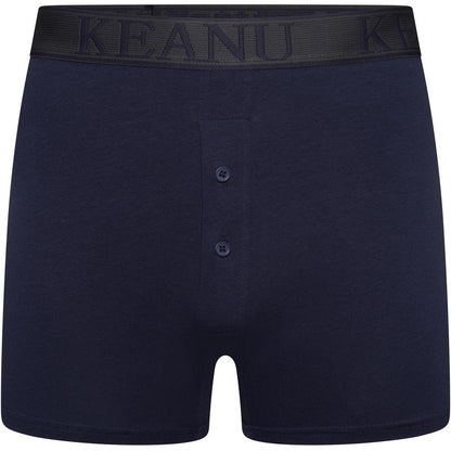 Blue - Lifestyle - Keanu Mens Plain Boxer Shorts (Pack of 12)