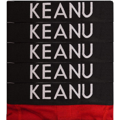 White-Dark Grey-Royal Blue-Blue-Red-Black - Side - Keanu Boys Cotton Blend Boxer Shorts (Pack of 6)