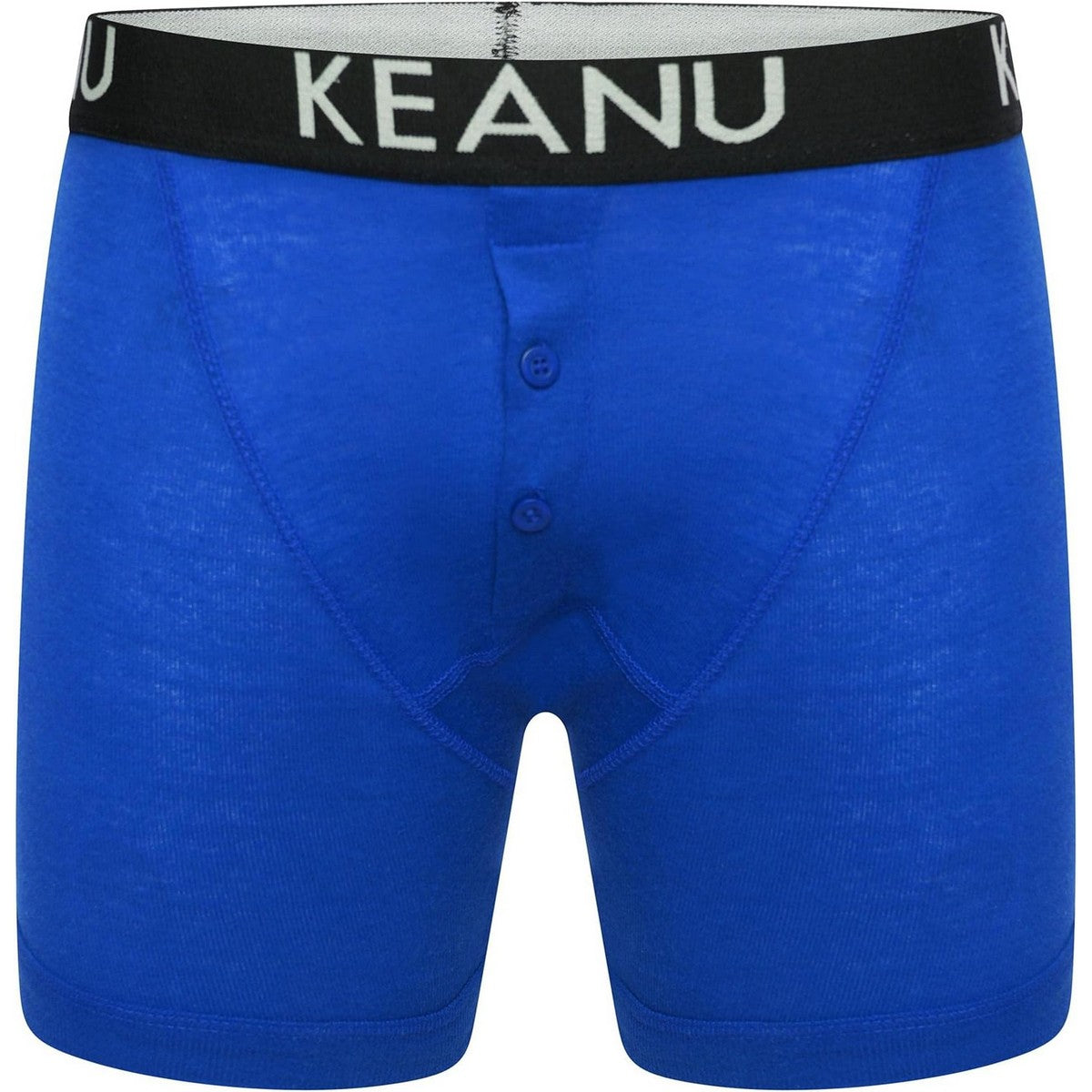 White-Dark Grey-Royal Blue-Blue-Red-Black - Back - Keanu Boys Cotton Blend Boxer Shorts (Pack of 6)