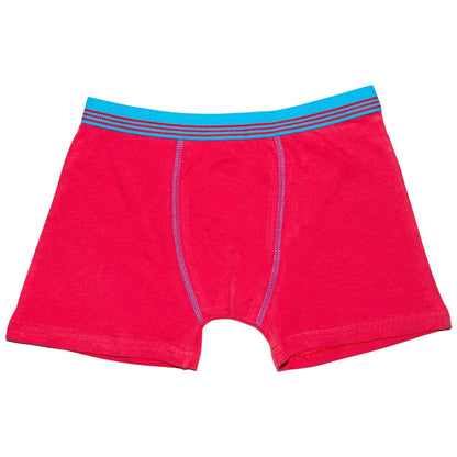 Black-Red-Blue-Orange - Lifestyle - Keanu Boys Striped Boxer Shorts (Pack of 6)