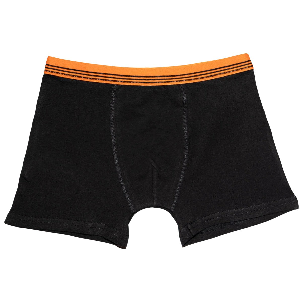Black-Red-Blue-Orange - Close up - Keanu Boys Striped Boxer Shorts (Pack of 6)