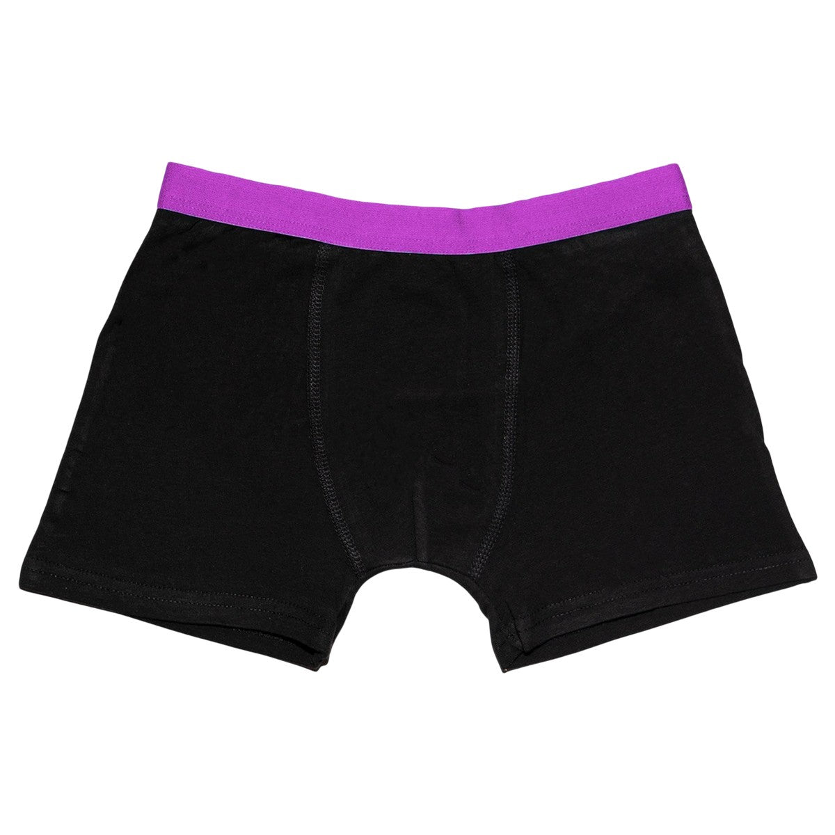 Black-Red-Blue-Orange-Purple-Yellow - Side - Keanu Boys Cotton Blend Boxer Shorts (Pack of 6)