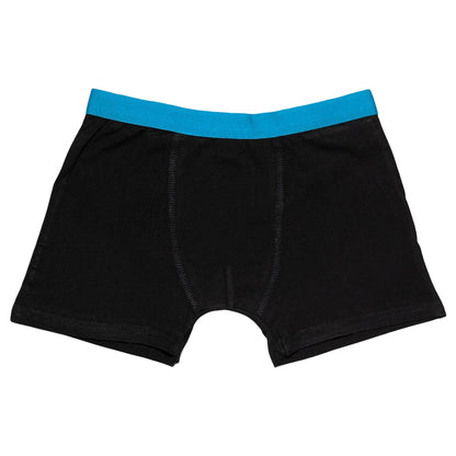 Black-Red-Blue-Orange-Purple-Yellow - Close up - Keanu Boys Cotton Blend Boxer Shorts (Pack Of 6)