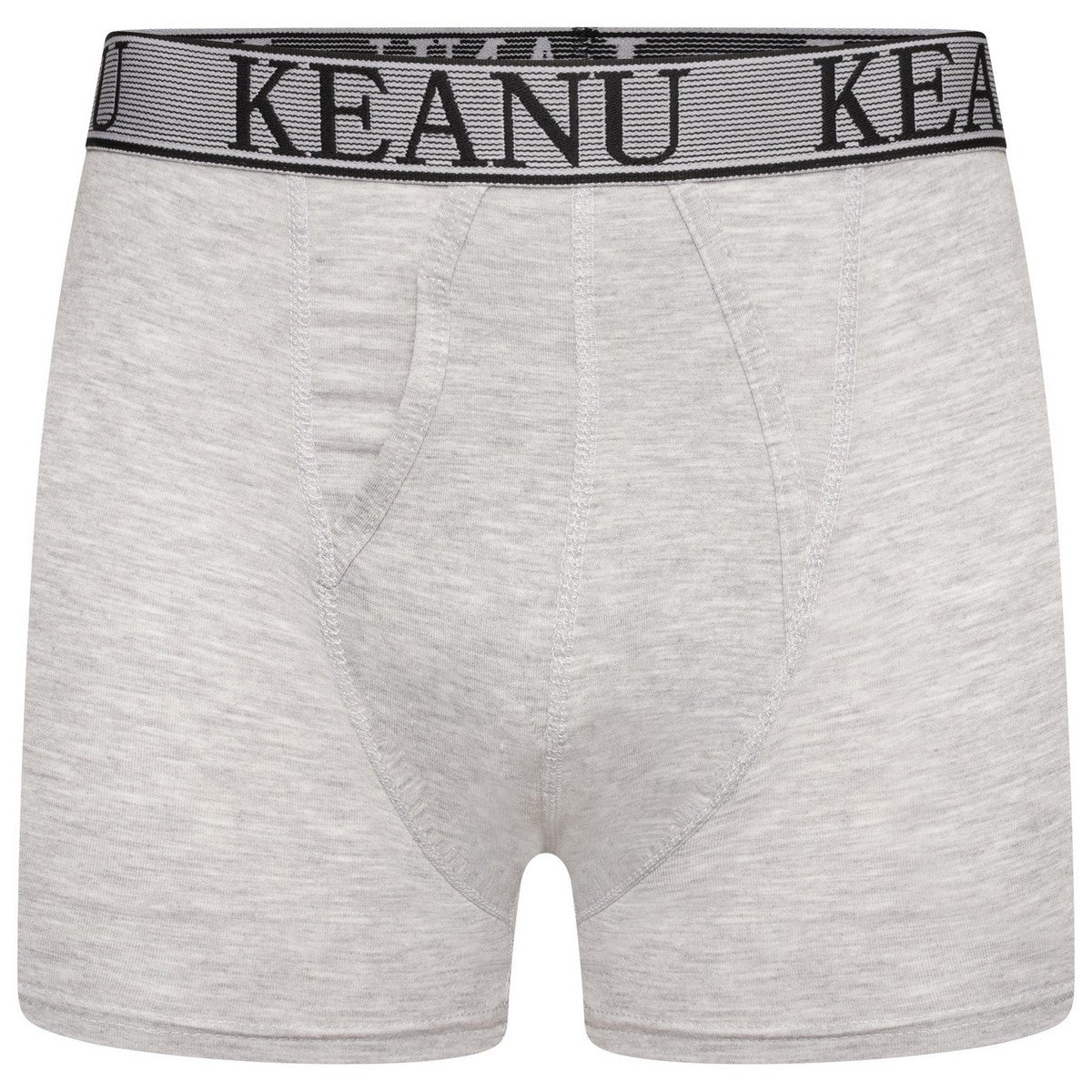 White - Side - Keanu Mens Plain Boxer Shorts (Pack of 6)