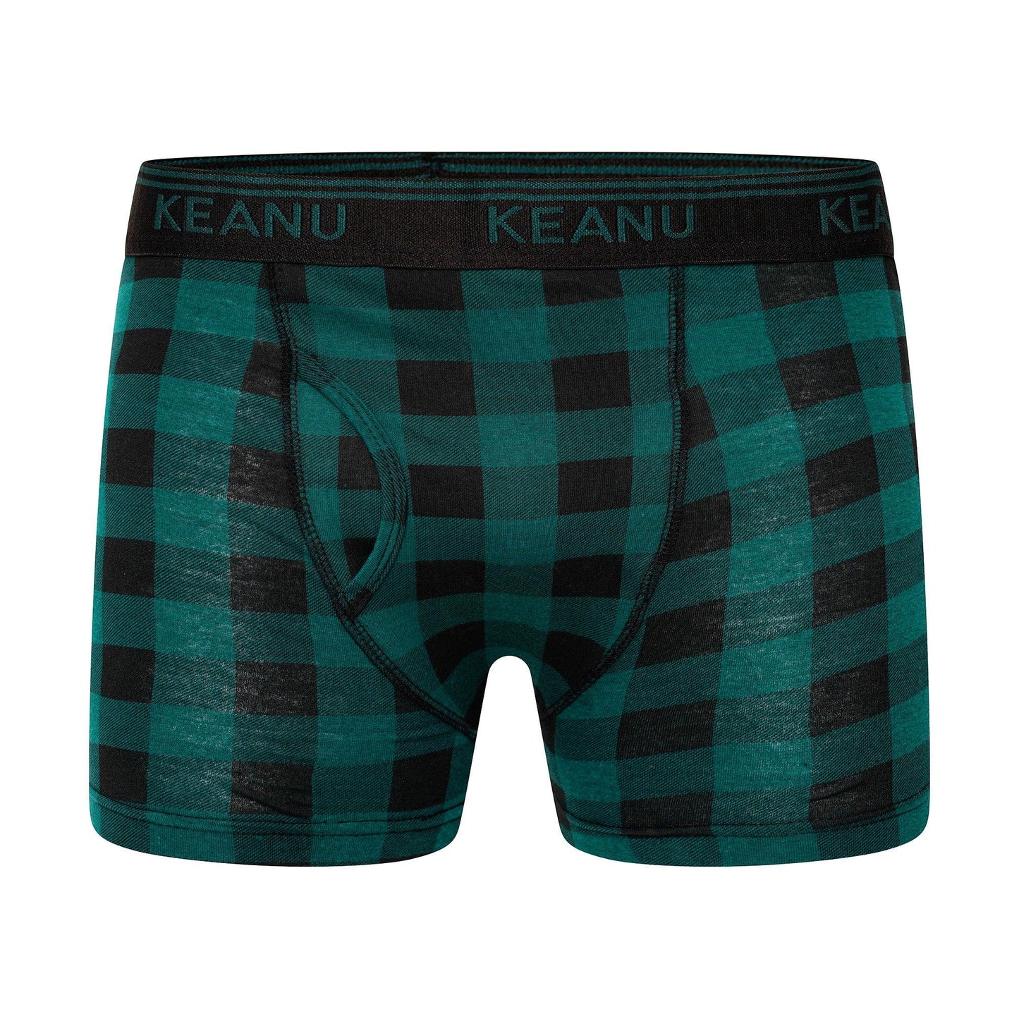 Dark Grey-Royal Blue-Black-White-Red-Light Blue - Pack Shot - Keanu Mens Checked Cotton Blend Boxer Shorts (Pack of 6)