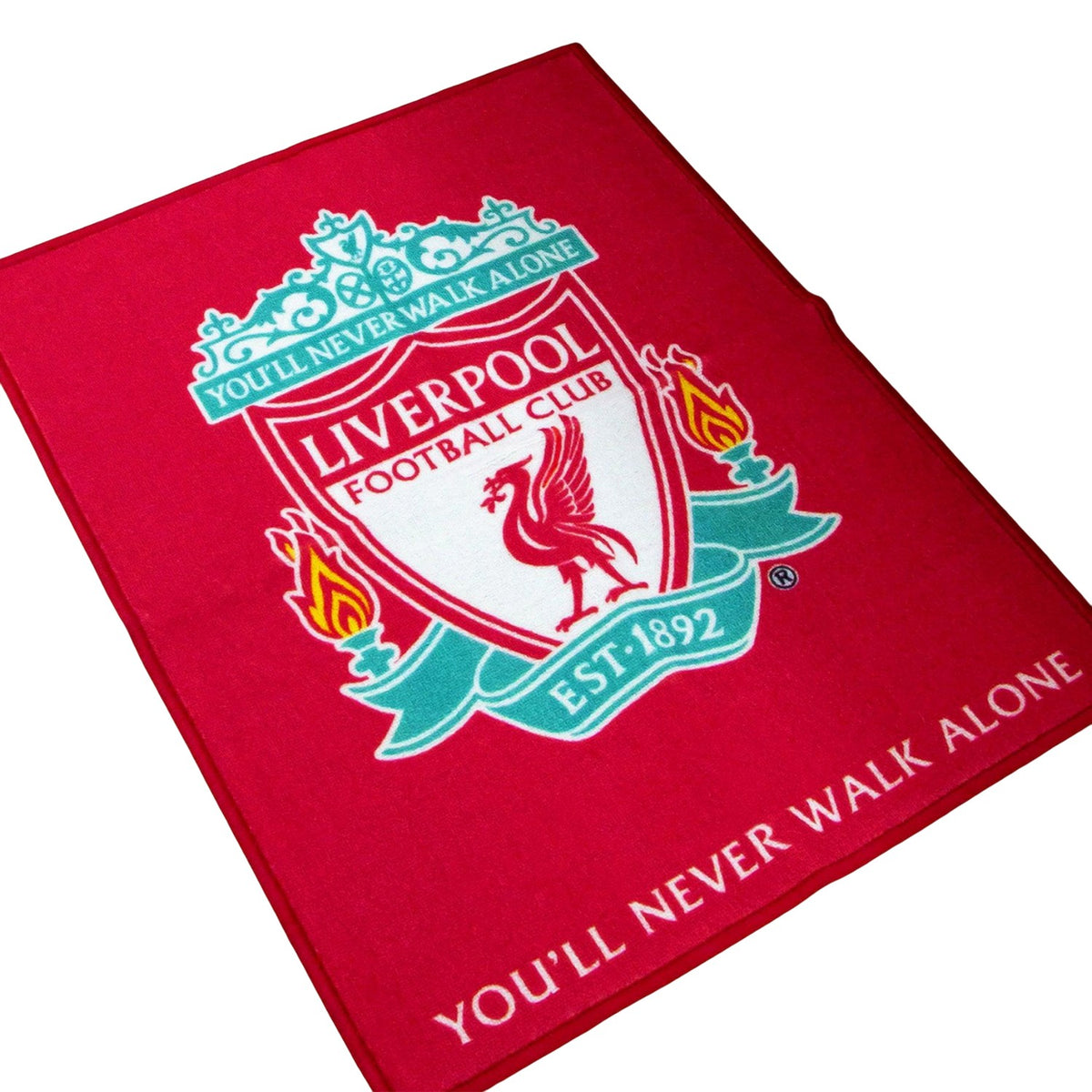 White-Green-Yellow-Red - Back - Liverpool FC You´ll Never Walk Alone Rug