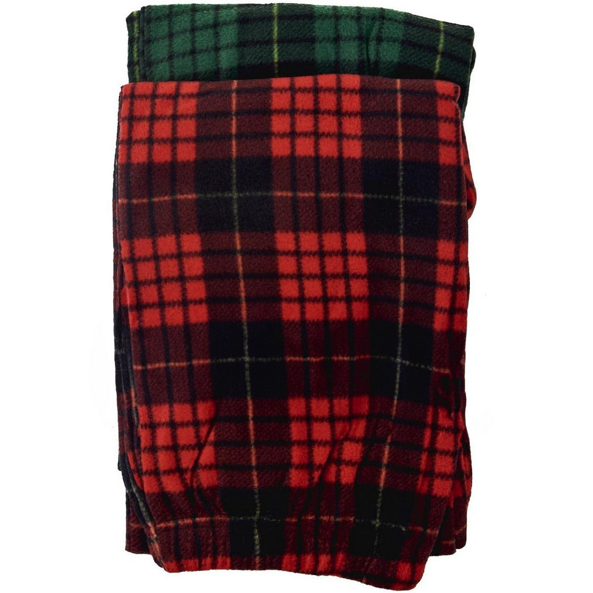Red-Green - Back - Keanu Mens Tartan Lounge Pants (Pack of 2)