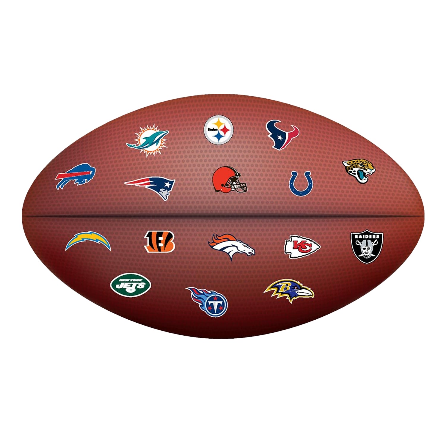 Brown - Back - NFL American Football Filled Cushion