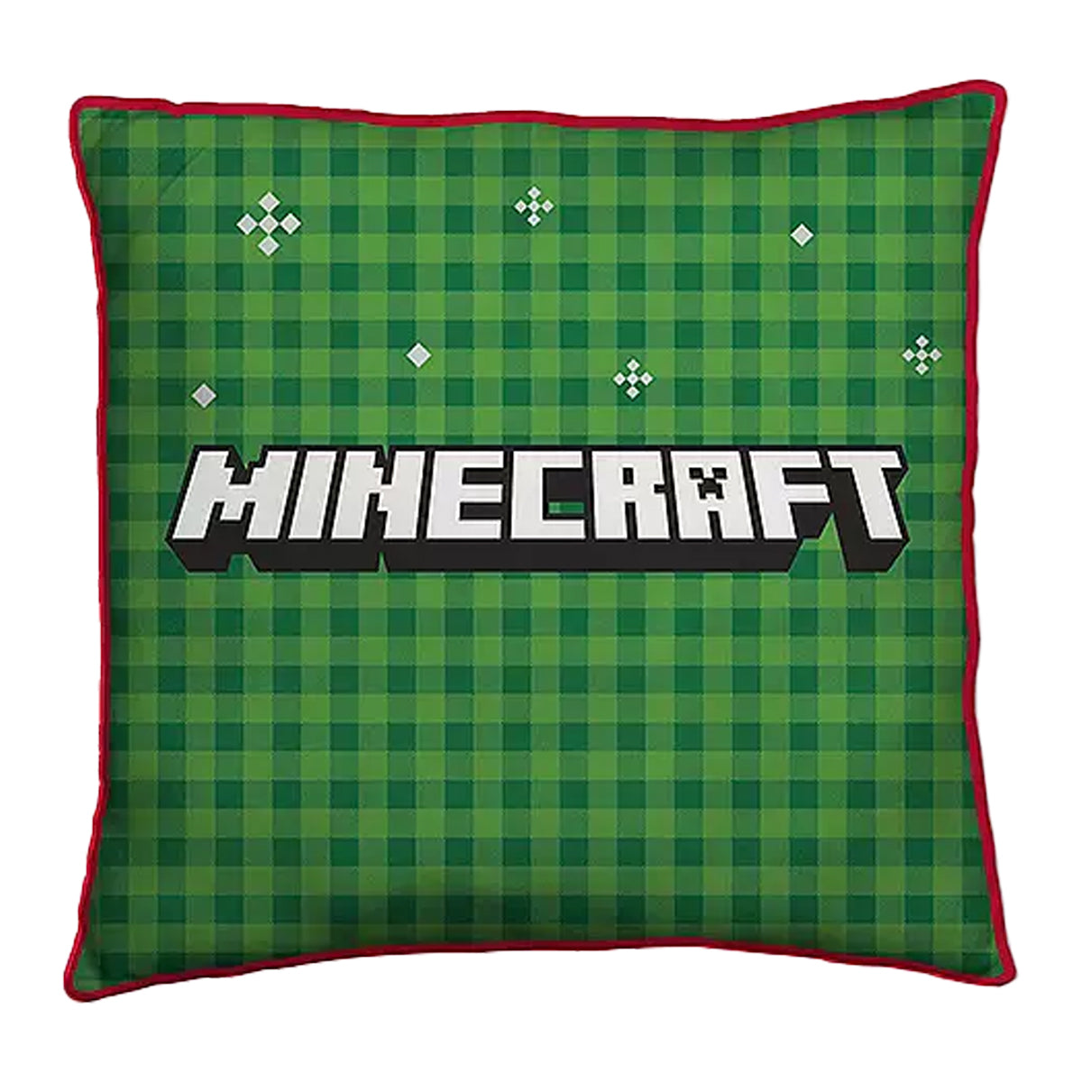 Multicoloured - Side - Minecraft Square Snowy Filled Cushion