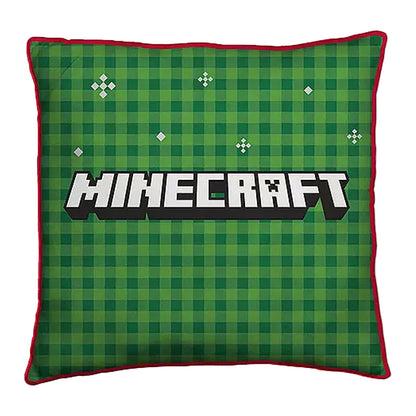 Multicoloured - Side - Minecraft Square Snowy Filled Cushion