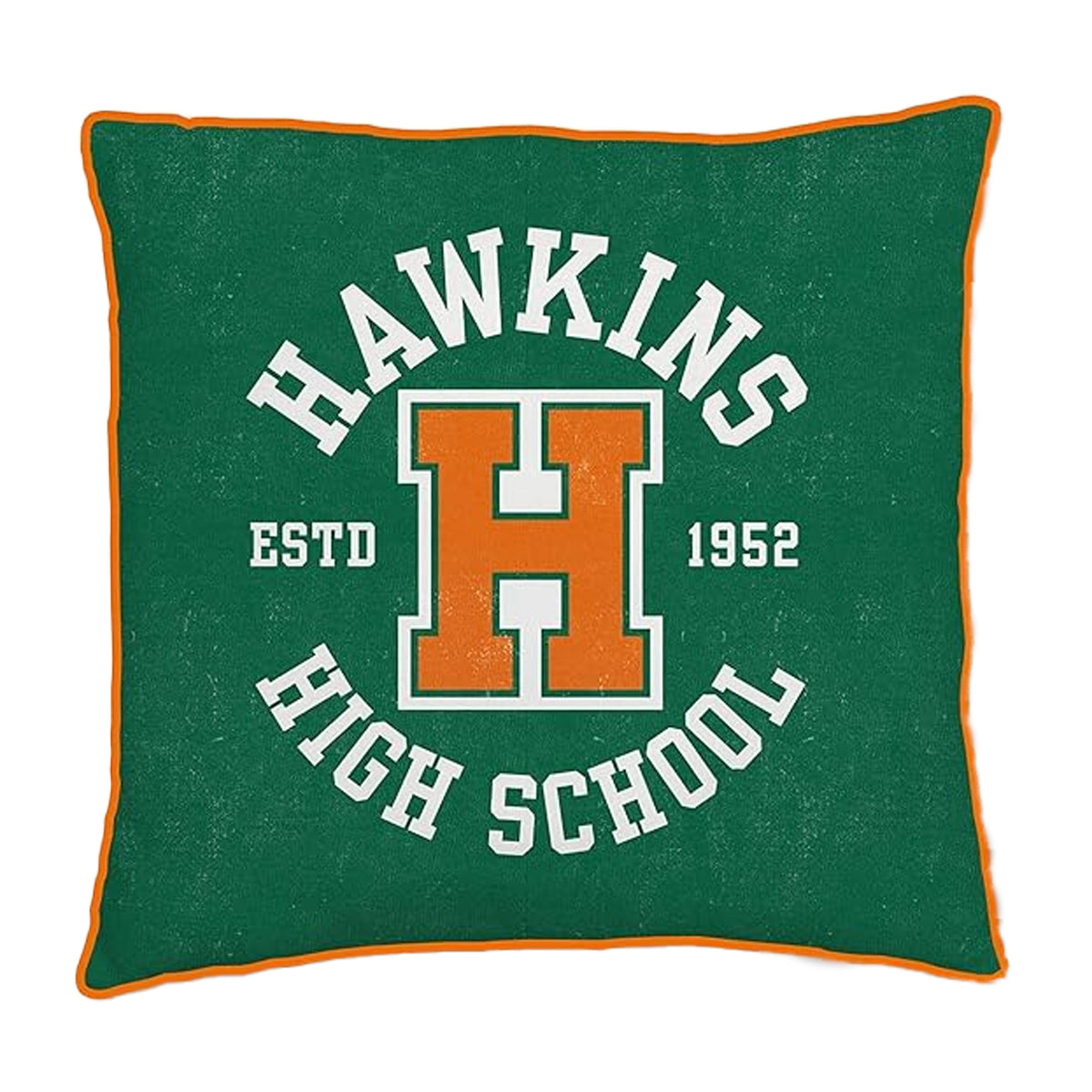 Green-White-Orange - Back - Stranger Things Tigers Square Filled Cushion