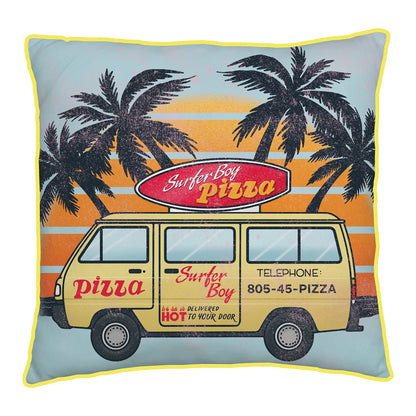 Multicoloured - Back - Stranger Things Square Surfer Boy Filled Cushion