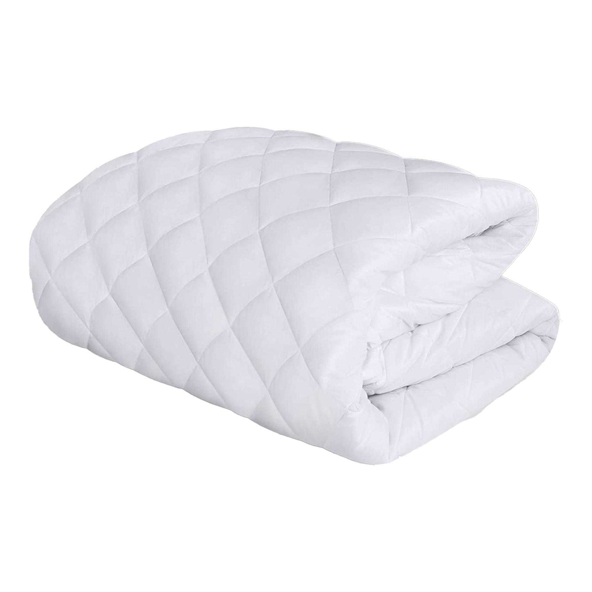 White - Back - K Collection Quilted Mattress Protector