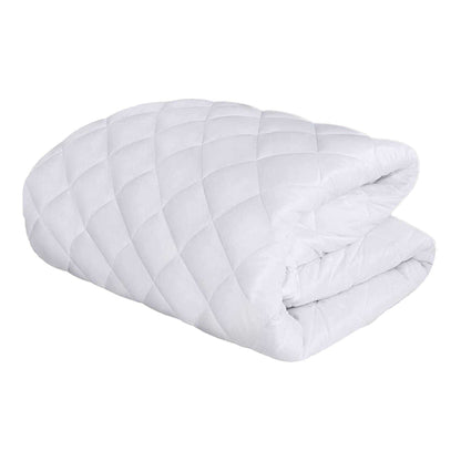 White - Back - K Collection Quilted Mattress Protector