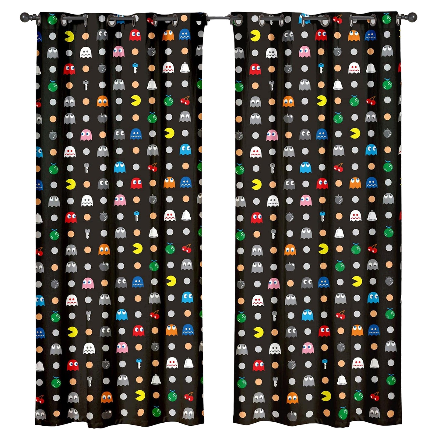 Multicoloured - Front - Pac Man Maze Curtains