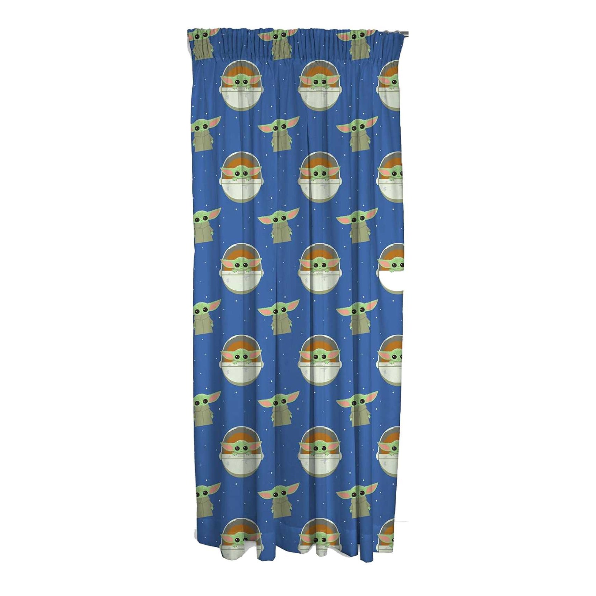 Multicoloured - Back - Star Wars The Mandalorian Baby Yoda Curtains