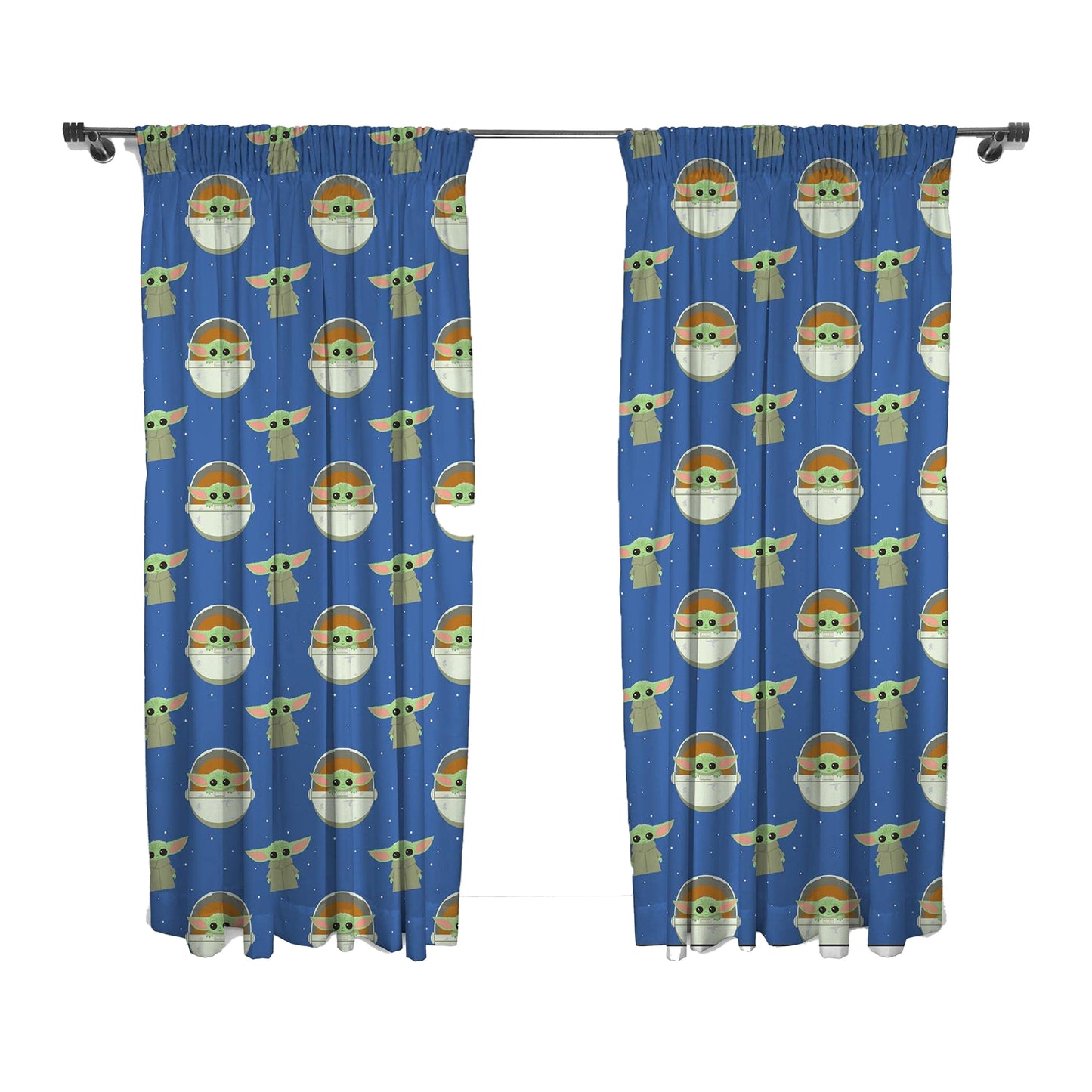 Multicoloured - Front - Star Wars The Mandalorian Baby Yoda Curtains