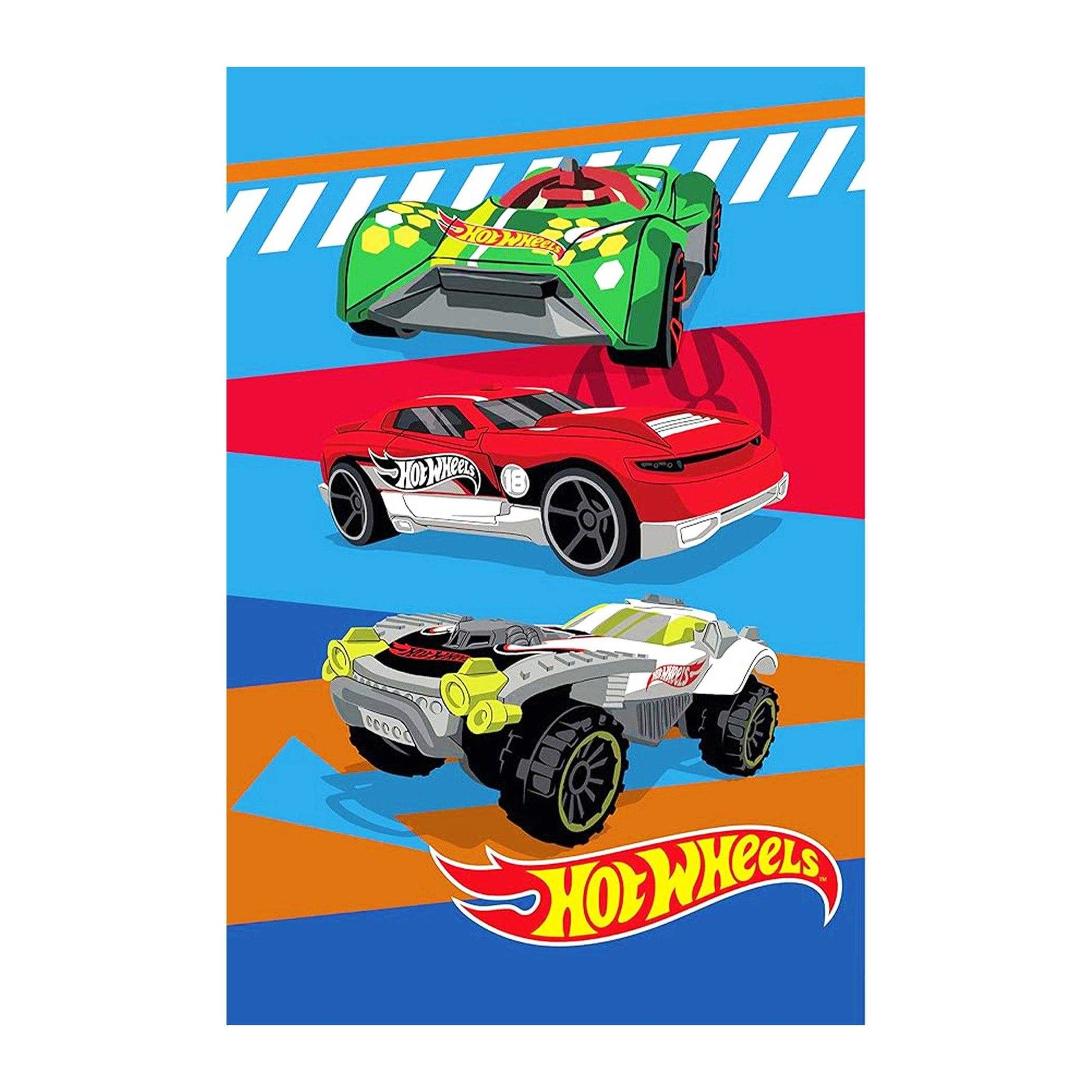 Multicoloured-Multicoloured - Front - Hot Wheels Epic Fleece Racing Cars Blanket