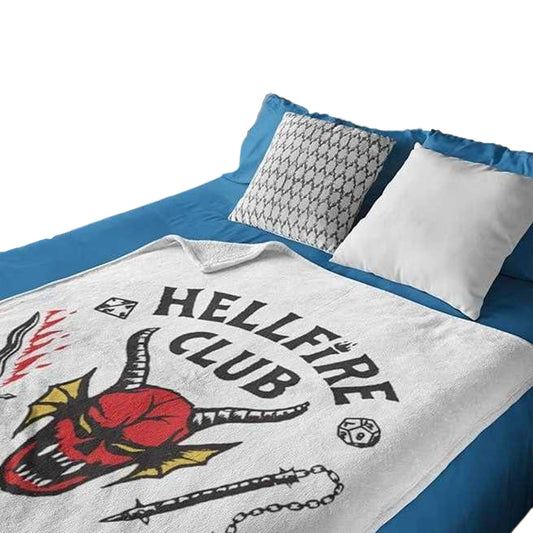 Multicoloured - Front - Stranger Things Hellfire Club Fleece Blanket