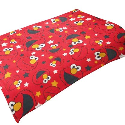Red-Black-White - Back - Sesame Street Fleece Elmo Blanket